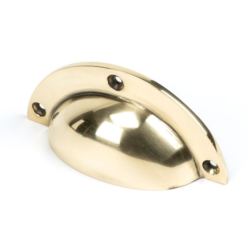 From The Anvil Cabinet Hardware Aged Brass / Cabinet Cup Pulls From The Anvil - Aged Brass 4" Plain Drawer Pull