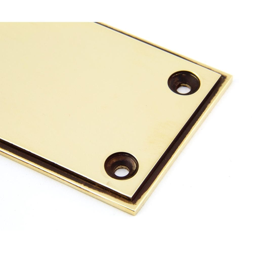 From The Anvil Door Furniture Aged Brass / Finger Plates / 425 x 65mm From The Anvil - Aged Brass 425mm Art Deco Fingerplate