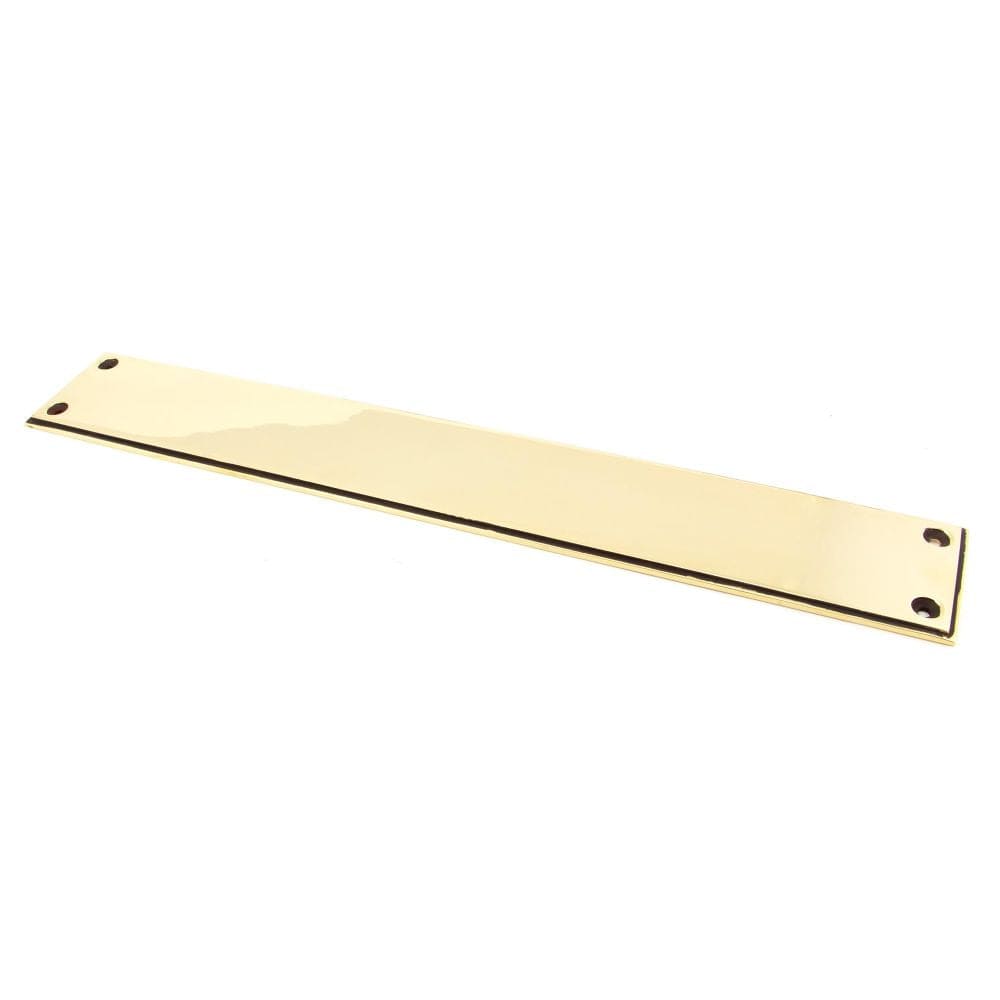 From The Anvil Door Furniture Aged Brass / Finger Plates / 425 x 65mm From The Anvil - Aged Brass 425mm Art Deco Fingerplate
