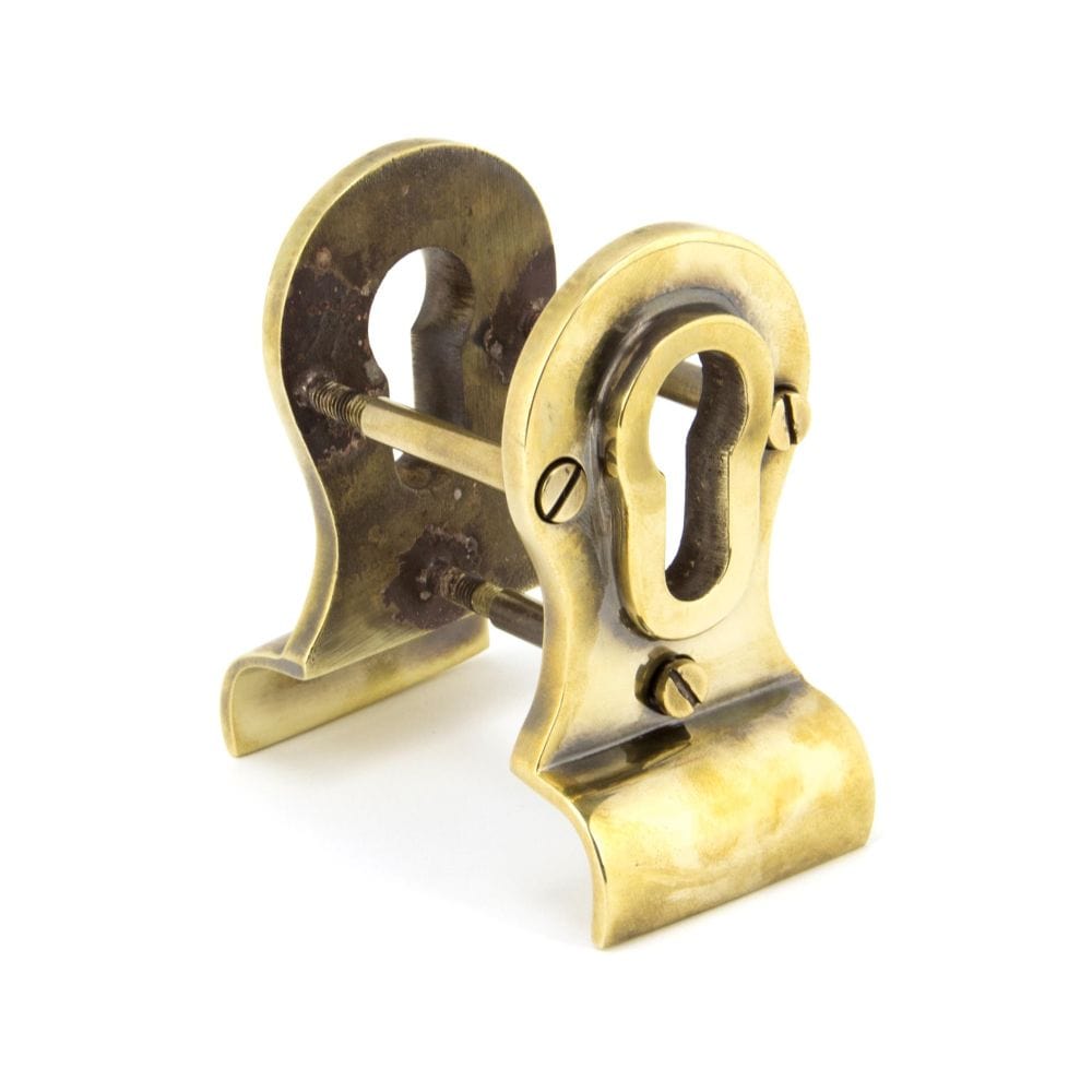 From The Anvil Door Furniture Aged Brass / Euro Profile Cylinder Pull From The Anvil - Aged Brass 50mm Euro Door Pull (Back to Back fixings)