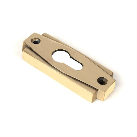 From The Anvil Door Furniture Aged Brass / Euro Profile Escutcheons From The Anvil - Aged Brass Art Deco Euro Escutcheon