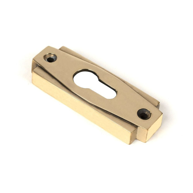 From The Anvil Door Furniture Aged Brass / Euro Profile Escutcheons From The Anvil - Aged Brass Art Deco Euro Escutcheon