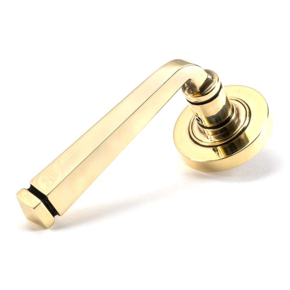From The Anvil Door Furniture Aged Brass / Round Rose From The Anvil - Aged Brass Avon Round Lever on Rose Set (Plain) - Unsprung