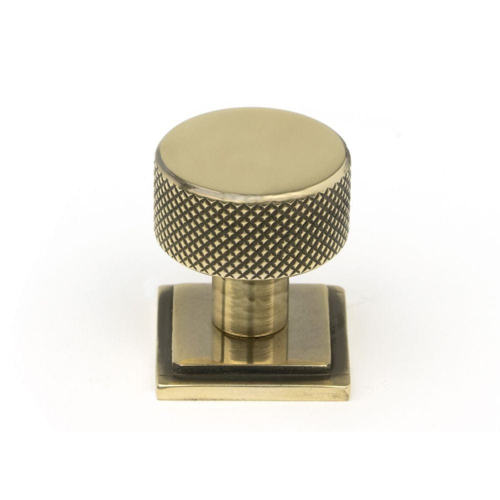 From The Anvil Cabinet Hardware Aged Brass / Cabinet Knobs / 25mm Dia. From The Anvil - Aged Brass Brompton Cabinet Knob - 25mm (Square)