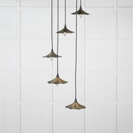 From The Anvil Electrical Aged Brass / Cluster Pendants From The Anvil - Aged Brass Flora Cluster Pendant