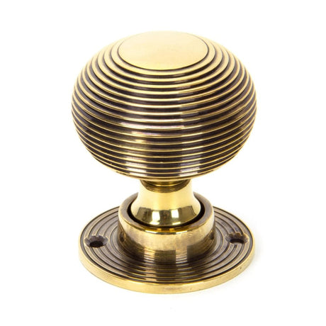 From The Anvil Door Furniture Aged Brass / Mortice/Rim Knobs From The Anvil - Aged Brass Heavy Beehive Mortice/Rim Knob Set