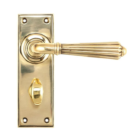 From The Anvil Door Furniture Aged Brass / Bathroom Lock Handles From The Anvil - Aged Brass Hinton Lever Bathroom Set