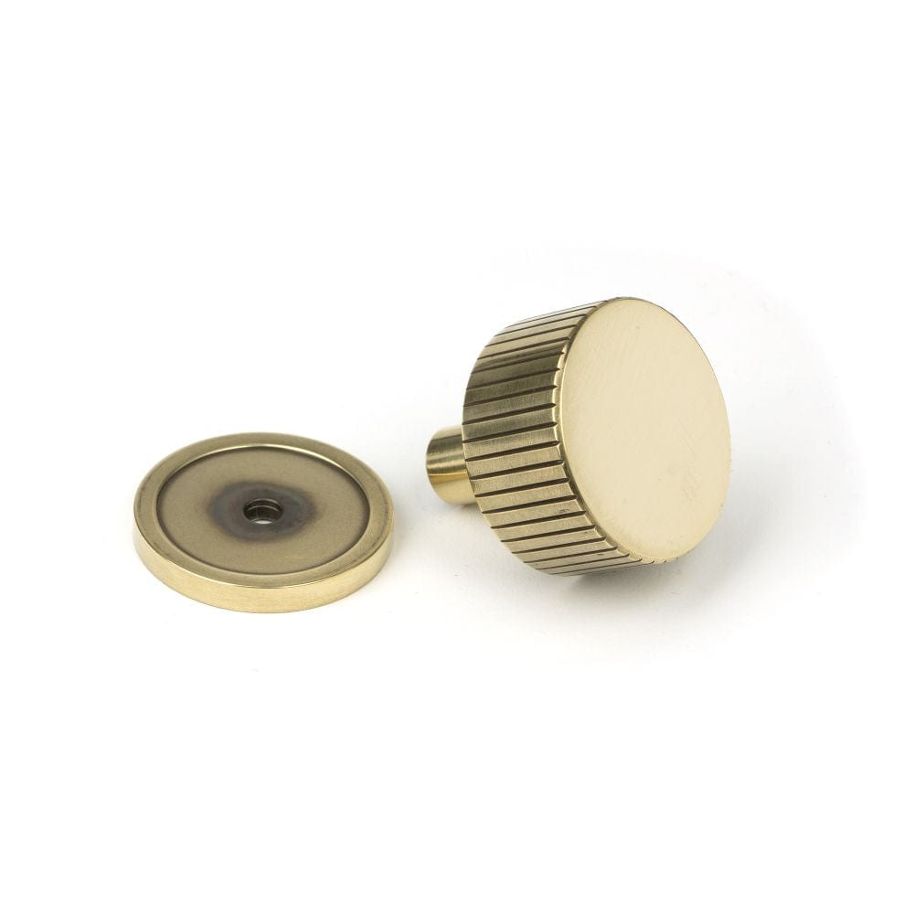 From The Anvil Cabinet Hardware Aged Brass / Cabinet Knobs / 32mm Dia. From The Anvil - Aged Brass Judd Cabinet Knob - 32mm (Plain)