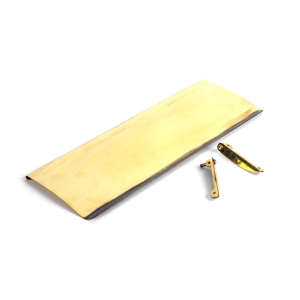 From The Anvil Door Furniture Aged Brass / Interior Letter Flap / 354 x 130mm From The Anvil - Aged Brass Large Letter Plate Cover