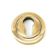 From The Anvil Door Furniture Aged Brass / Euro Profile Escutcheons From The Anvil - Aged Brass Round Euro Escutcheon (Plain)