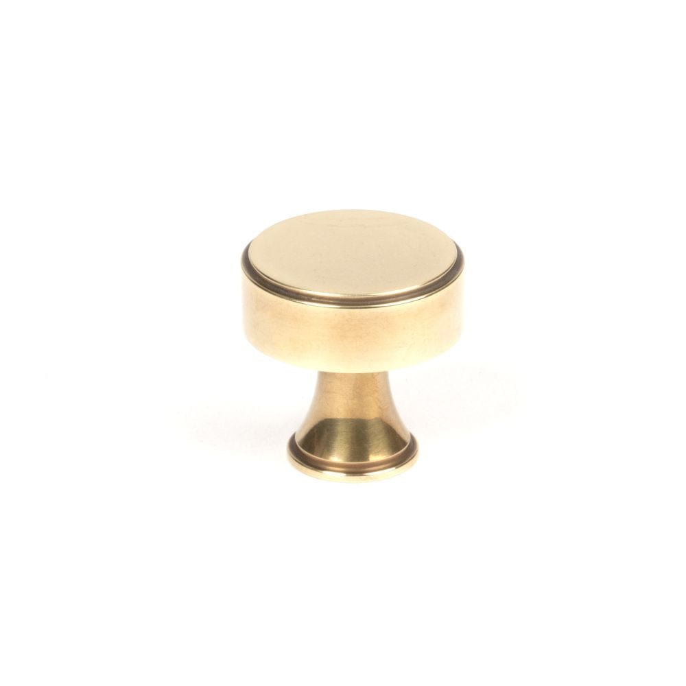 From The Anvil Cabinet Hardware Aged Brass / Cabinet Knobs / 25mm Dia. From The Anvil - Aged Brass Scully Cabinet Knob - 25mm