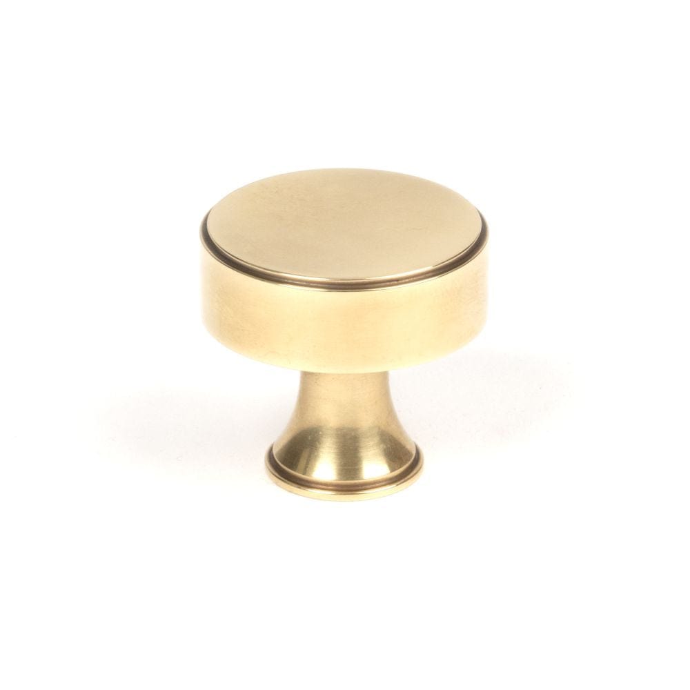 From The Anvil Cabinet Hardware Aged Brass / Cabinet Knobs / 32mm Dia. From The Anvil - Aged Brass Scully Cabinet Knob - 32mm
