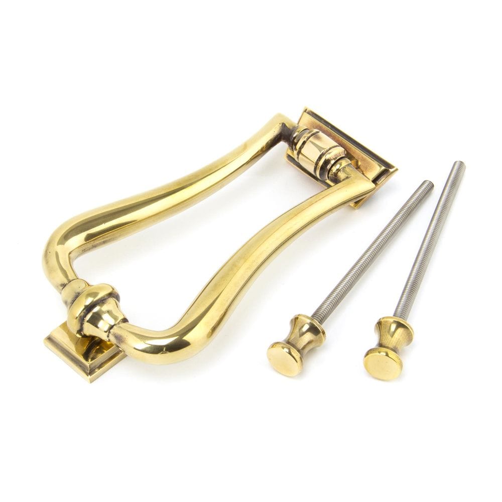 From The Anvil Door Furniture Aged Brass / Art Deco Door Knocker From The Anvil - Aged Brass Slimline Art Deco Door Knocker