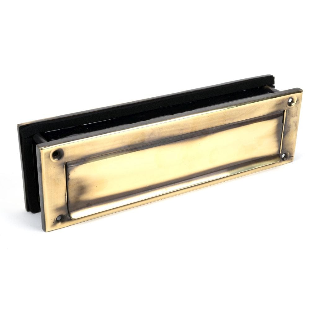 From The Anvil Door Furniture Aged Brass / Sleeved Letterbox / 315 x 92mm From The Anvil - Aged Brass Traditional Letterbox