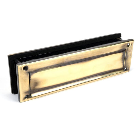 From The Anvil Door Furniture Aged Brass / Sleeved Letterbox / 315 x 92mm From The Anvil - Aged Brass Traditional Letterbox