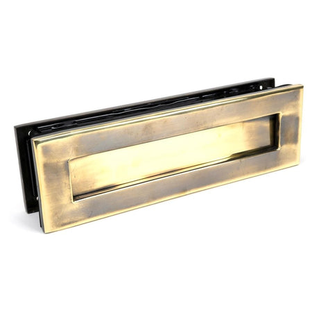 From The Anvil Door Furniture Aged Brass / Sleeved Letterbox / 315 x 92mm From The Anvil - Aged Brass Traditional Letterbox
