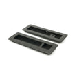 From The Anvil Door Furniture Aged Bronze / Rectangular Flush Pull (Privacy) / Rectangular From The Anvil - Aged Bronze 175mm Plain Rectangular Pull - Privacy Set