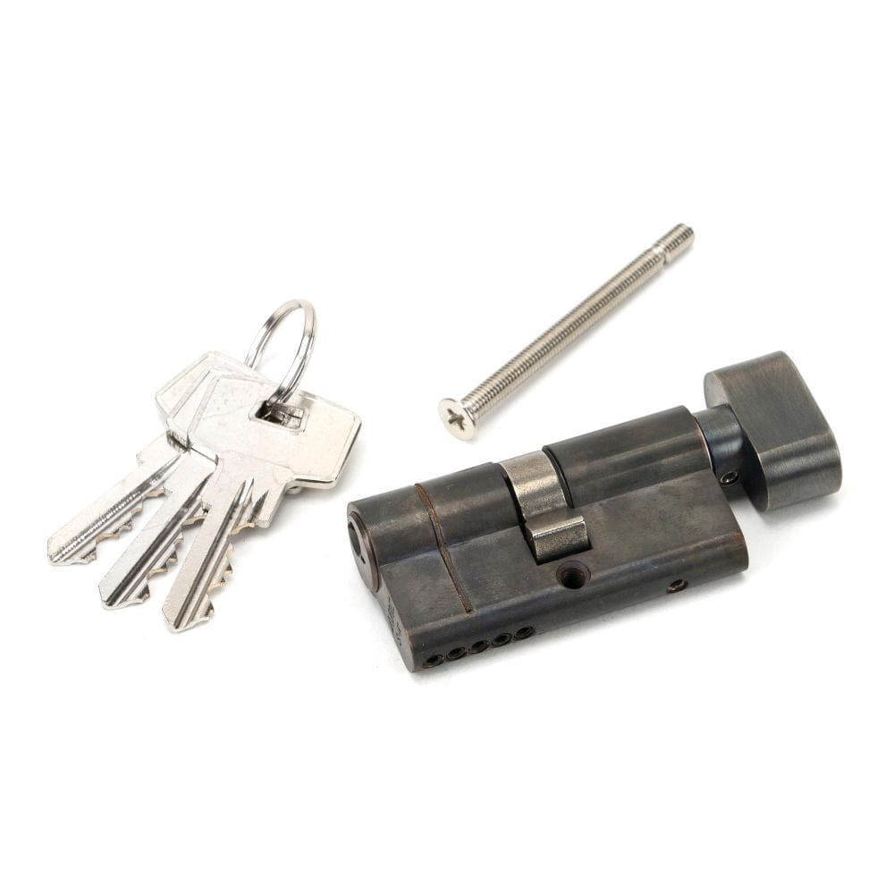 From The Anvil Locks & Latches Aged Bronze / Euro Cylinder & Turn / 30 x 30mm From The Anvil - Aged Bronze 30/30 5pin Euro Cylinder/Thumbturn KA