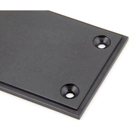 From The Anvil Door Furniture Aged Bronze / Finger Plates / 300 x 65mm From The Anvil - Aged Bronze 300mm Art Deco Fingerplate