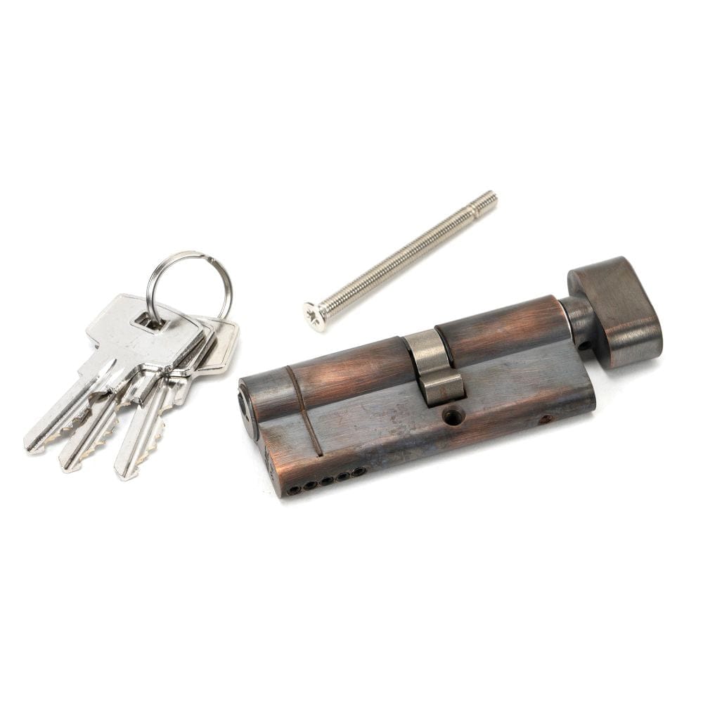 From The Anvil Locks & Latches Aged Bronze / Euro Cylinder & Turn / 35 x 45mm From The Anvil - Aged Bronze 35T/45 5pin Euro Cylinder/Thumbturn