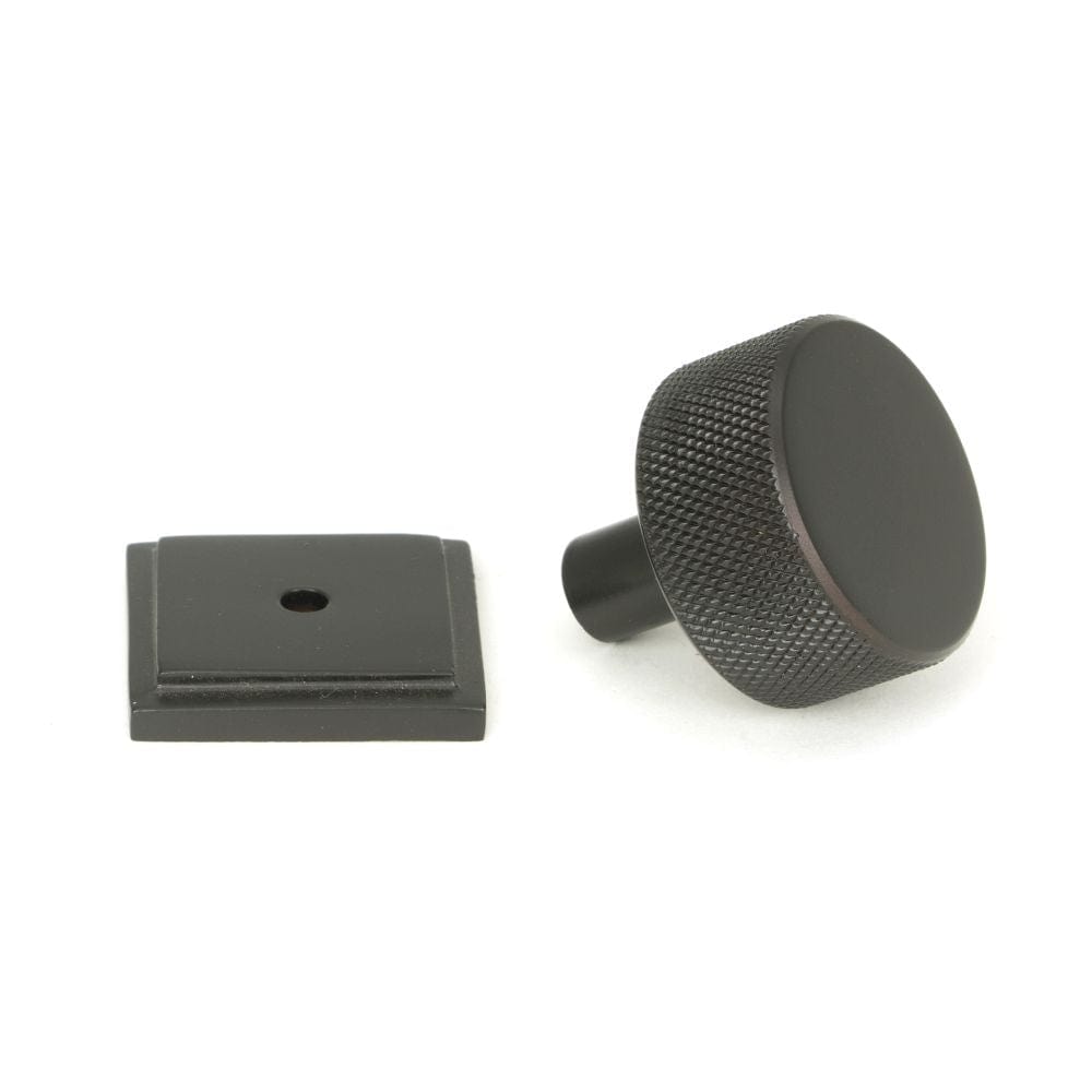 From The Anvil Cabinet Hardware Aged Bronze / Cabinet Knobs / 32mm Dia. From The Anvil - Aged Bronze Brompton Cabinet Knob - 32mm (Square)