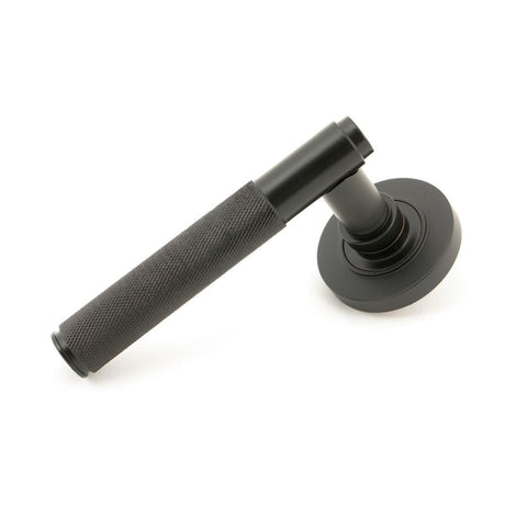 From The Anvil Door Furniture Aged Bronze / Round Rose From The Anvil - Aged Bronze Brompton Lever on Rose Set (Plain) - Unsprung