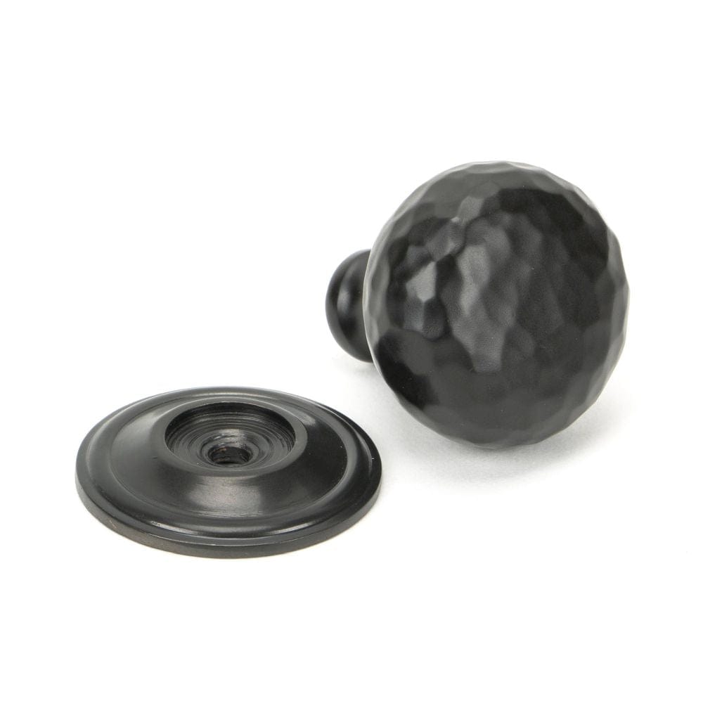 From The Anvil Cabinet Hardware Aged Bronze / Cabinet Knobs / 32mm Dia. From The Anvil - Aged Bronze Hammered Mushroom Cabinet Knob 32mm