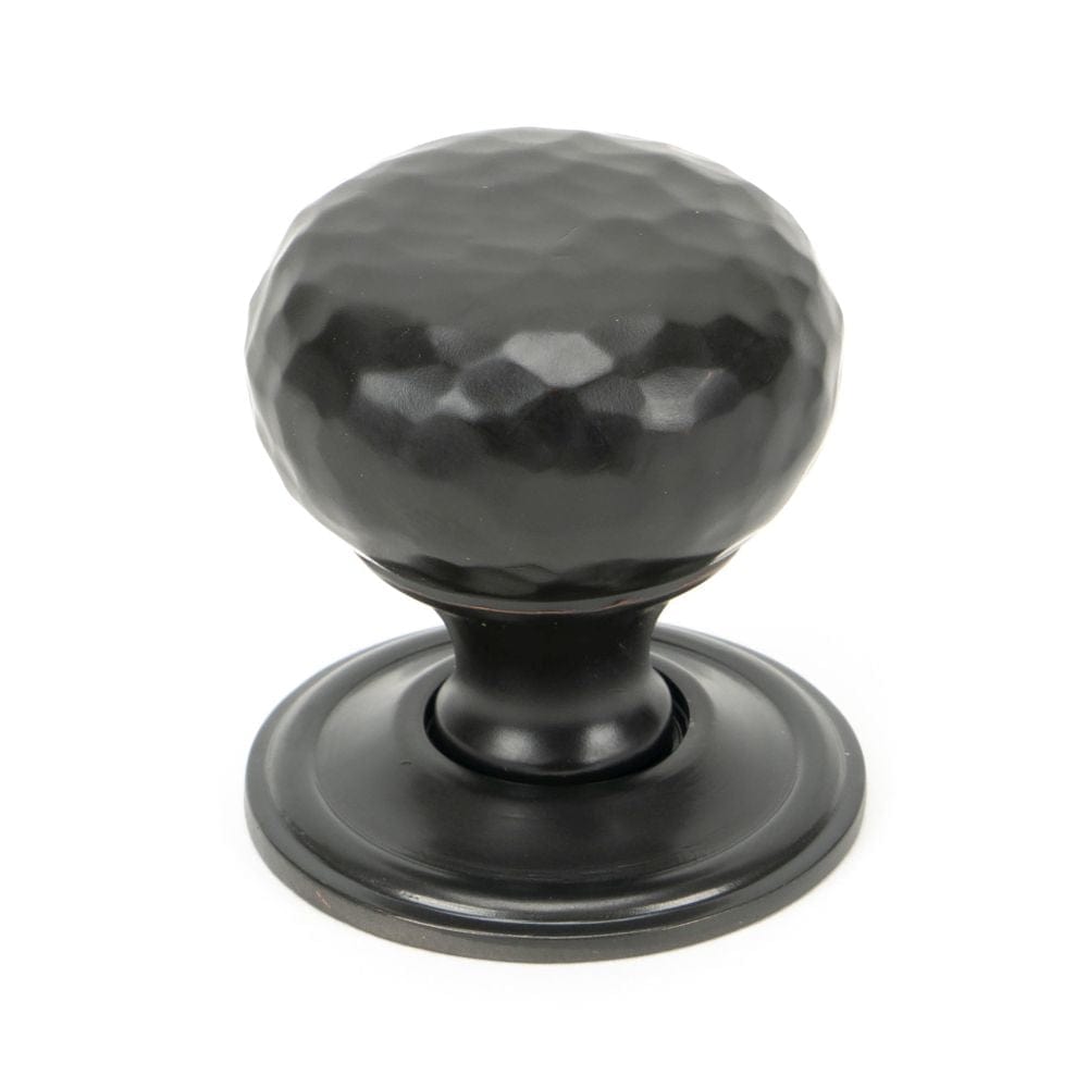 From The Anvil Cabinet Hardware Aged Bronze / Cabinet Knobs / 32mm Dia. From The Anvil - Aged Bronze Hammered Mushroom Cabinet Knob 32mm