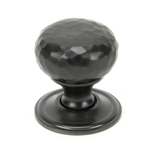 From The Anvil Cabinet Hardware Aged Bronze / Cabinet Knobs / 32mm Dia. From The Anvil - Aged Bronze Hammered Mushroom Cabinet Knob 32mm