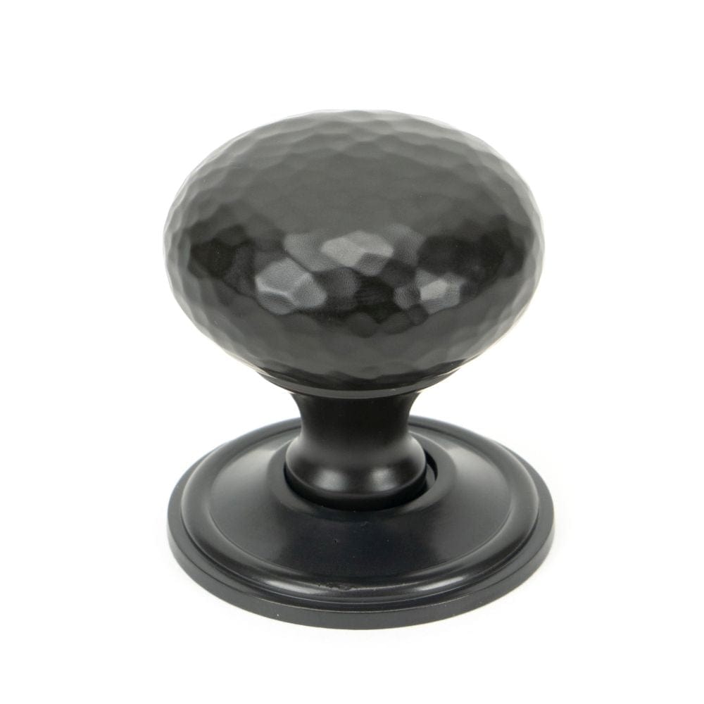 From The Anvil Cabinet Hardware Aged Bronze / Cabinet Knobs / 38mm Dia. From The Anvil - Aged Bronze Hammered Mushroom Cabinet Knob 38mm