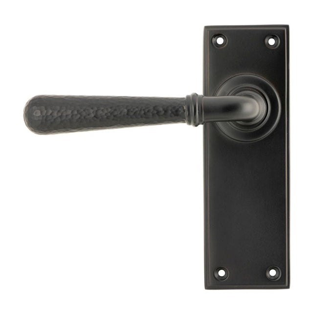 From The Anvil Door Furniture Aged Bronze / Latch Handles From The Anvil - Aged Bronze Hammered Newbury Lever Latch Set