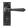 From The Anvil Door Furniture Aged Bronze / Bathroom Lock Handles From The Anvil - Aged Bronze Hinton Lever Bathroom Set