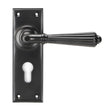From The Anvil Door Furniture Aged Bronze / Euro Profile Lock Handles From The Anvil - Aged Bronze Hinton Lever Euro Lock Set