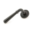 From The Anvil Door Furniture Aged Bronze / Round Rose From The Anvil - Aged Bronze Newbury Lever on Rose Set (Beehive) - Unsprung