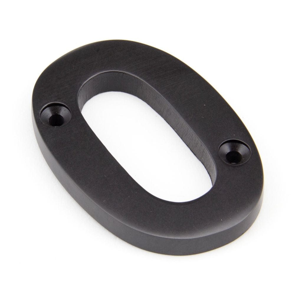 From The Anvil Door Furniture Aged Bronze / Numerals / 0 From The Anvil - Aged Bronze Numeral 0