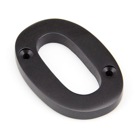 From The Anvil Door Furniture Aged Bronze / Numerals / 0 From The Anvil - Aged Bronze Numeral 0