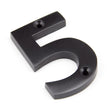 From The Anvil Door Furniture Aged Bronze / Numerals / 5 From The Anvil - Aged Bronze Numeral 5