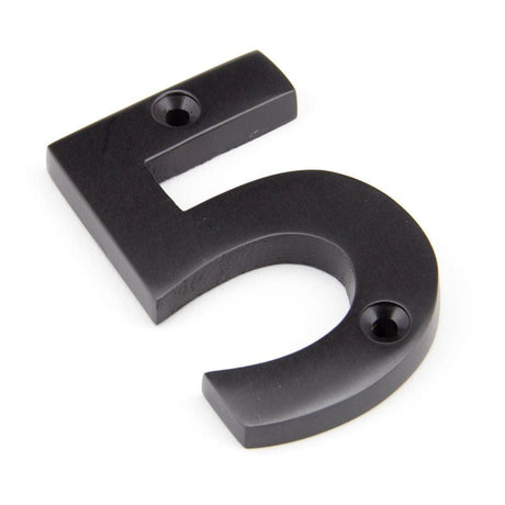 From The Anvil Door Furniture Aged Bronze / Numerals / 5 From The Anvil - Aged Bronze Numeral 5
