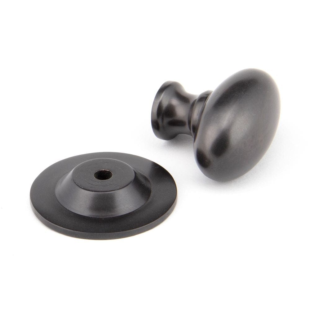 From The Anvil Cabinet Hardware Aged Bronze / Cabinet Knobs / 33mm Dia. From The Anvil - Aged Bronze Oval Cabinet Knob 33mm