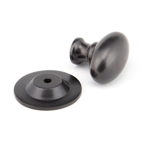 From The Anvil Cabinet Hardware Aged Bronze / Cabinet Knobs / 33mm Dia. From The Anvil - Aged Bronze Oval Cabinet Knob 33mm