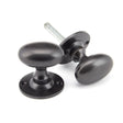 From The Anvil Door Furniture Aged Bronze / Mortice/Rim Knobs From The Anvil - Aged Bronze Oval Mortice/Rim Knob Set