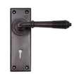 From The Anvil Door Furniture Aged Bronze / Std. Lock Handles From The Anvil - Aged Bronze Reeded Lever Lock Set