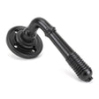 From The Anvil Door Furniture Aged Bronze / Round Rose From The Anvil - Aged Bronze Reeded Lever on Rose Set - Unsprung