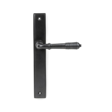 From The Anvil Door Furniture Aged Bronze / Multi Point Latch Set From The Anvil - Aged Bronze Reeded Slimline Lever Espag. Latch Set
