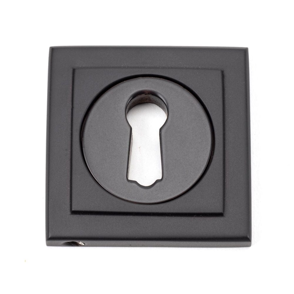 From The Anvil Door Furniture Aged Bronze / Mortice Key Profile Escutcheons From The Anvil - Aged Bronze Round Escutcheon (Square)