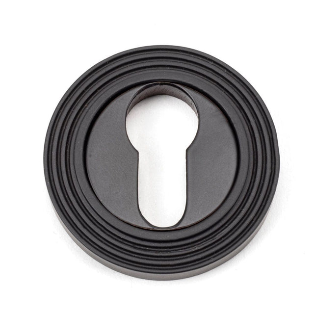 From The Anvil Door Furniture Aged Bronze / Euro Profile Escutcheons From The Anvil - Aged Bronze Round Euro Escutcheon (Beehive)