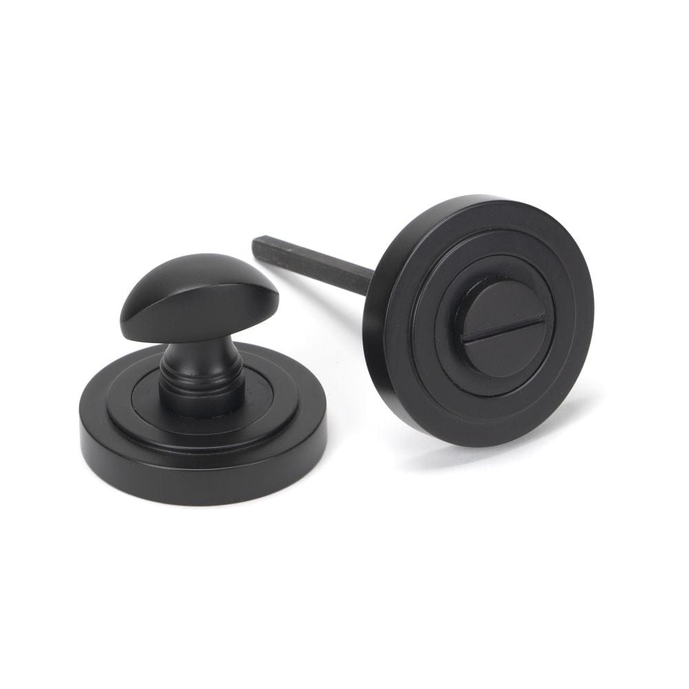 From The Anvil Door Furniture Aged Bronze / No From The Anvil - Aged Bronze Round Thumbturn Set (Art Deco)