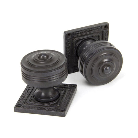 From The Anvil Door Furniture Aged Bronze / Mortice Knobs From The Anvil - Aged Bronze Tewkesbury Square Mortice Knob Set