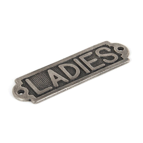 From The Anvil Door Furniture Antique Pewter / Signs From The Anvil - Antique Pewter Ladies Sign
