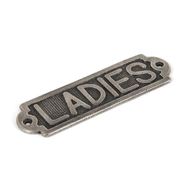 From The Anvil Door Furniture Antique Pewter / Signs From The Anvil - Antique Pewter Ladies Sign